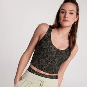 Elegant Black Patterned Women's Tank Top